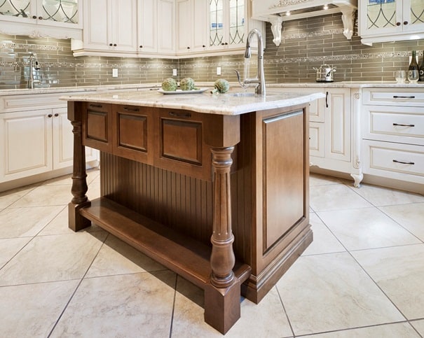 Kitchen Island Cabinets with contrasting wood 2